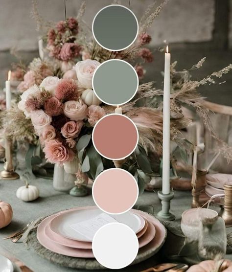 Rustic Mauve Wedding, Rustic Pink Color Palette, Mauve And Cream Color Palettes, Boho Colours Pallet, Dusty Rose And Sage Green Color Palette, Christmas Palette Colour Schemes, Boho Color Pallet, Walima Decor, Spring Wedding Color Palette