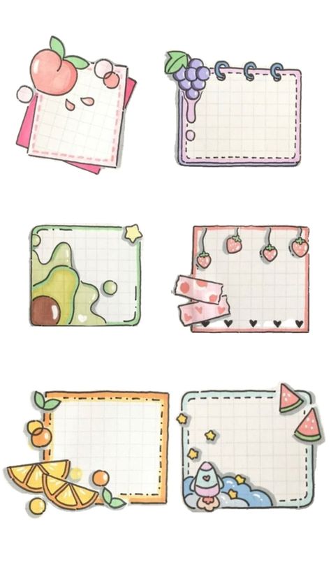 Free Printable Planner Stickers Kawaii, Boarders Designs For Projects, Abstract Pencil Drawings, Bullet Journal Ideas Templates, Bond Paper Design, Note Pad Design, Bullet Journal Banner, Note Doodles, Doodle Frame