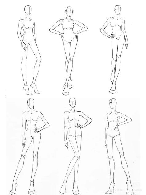 Fashion Sketch Model Template, Side View Croquis, Women Poses Sketch, Costume Design Sketch Template, Figure Poses Sketch, Modle Base Drawing, Fashion Design Poses Sketch, Beginner Fashion Sketches, Fashion Illustration Croquis Poses