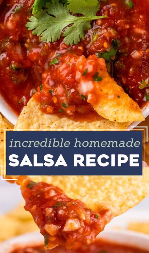 Different Salsa Recipes, Award Winning Salsa Recipe, Sweet And Spicy Salsa, Spicy Salsa Recipe, Best Homemade Salsa, Restaurant Salsa, Best Salsa Recipe, Blender Salsa, Mexican Salsa Recipes