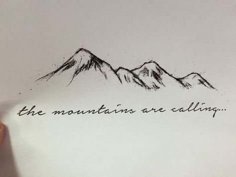 Mountain range tattoo Mountain Outline, Tattoo Mountain, Mountain Range Tattoo, Outline Tattoo, Tattoos Mandala, Tattoo Zeichnungen, Tattoo Girls, Mountains Are Calling, Mountain Tattoo