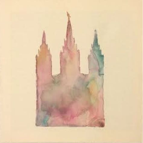 Girls Camp Crafts Lds, Activity Days For Girls Lds, Temple Craft, Hymnal Art, Lds Activities, Relief Society Crafts, Temple Watercolor, Lds Crafts, Lds Temple Art