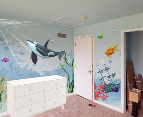 Design to Mural - Art By Alysia Minnie Mouse Nursery, Hospital Design, Mural Design, Painting Process, Mural Art, Design Process, Under The Sea, Nursery, Mural