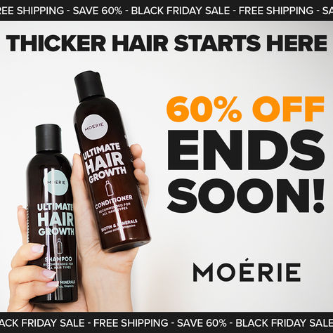 🖤Black Friday Blowout!🖤 Want longer, thicker, and fuller hair?  This is IT! You get all that and even more: 🤯 60% Off your entire order 🤯 Free Gift  🤯 Free shipping  💖Your best hair ever in 30 days! Why wait? spray.moerie.com/?flow=bf Scalp Hair Growth, Biotin Hair Growth, Hair Growth Products, Free Quiz, Fuller Hair, Hair Starting, Sls Free Products, Best Hair, Hair Mask