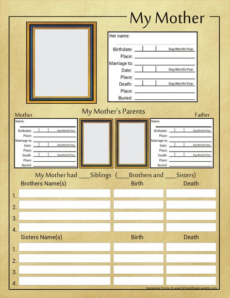 Ancestry Printables, Family Tree Forms, Family History Organization, Family Tree Book, Ancestry Tree, Free Genealogy Sites, Genealogy Ideas, Family History Projects, Genealogy Scrapbooking