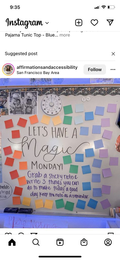 Dp Inspiration, Magic Monday, Whiteboard Messages, Classroom Management Elementary, Teachers Room, Responsive Classroom, Classroom Board, 5th Grade Classroom, Classroom Signs