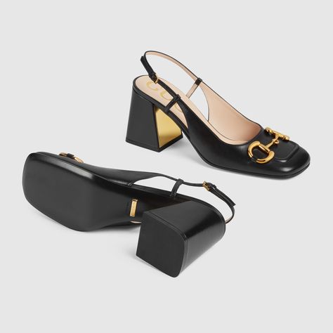 Gucci Horsebit Slingback Outfit, Gucci Horsebit Heels, Heels Gucci, Gucci Baby, Gucci Heels, Mid Heels Pumps, Elegant Office, Vintage Heels, Office Outfit