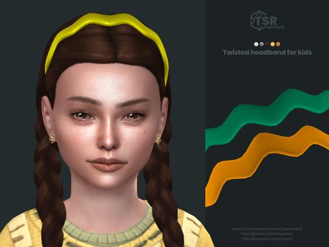 Sims 4 Cc Headband, Sims 4 Headband, Cc Headband, Female Sims, Headband Accessories, Twisted Headband, Kids Headbands, Sims Community, Sparkly Nails