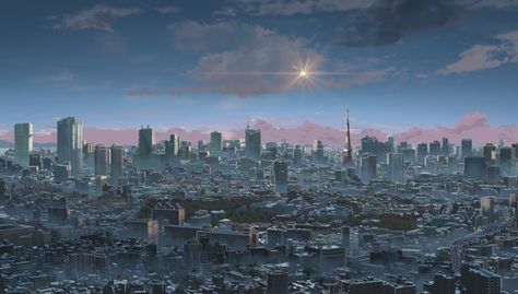 Kimi no Na wa - Album on Imgur Anime City, Tokyo City, Scenery Background, Anime Gifs, Beautiful Gif, 판타지 아트, Environment Concept Art, Anime Scenery Wallpaper, Fanarts Anime