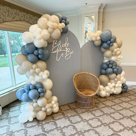 This Something blue bridal shower backdrop was everything! I was all in the moment @leannehug came to me with this theme and these… | Instagram Light Blue Wedding Shower Ideas, Blue And Gold Bridal Shower Decorations, Something Blue Bridal Shower Photo Backdrop, Something Blue Balloon Arch, Bridal Shower Themes Blue Color Schemes, Something Blue Themed Party, Blue And Pink Bridal Shower Ideas, On Cloud 9 Bridal Shower Theme Backdrop, Something Blue Backdrop