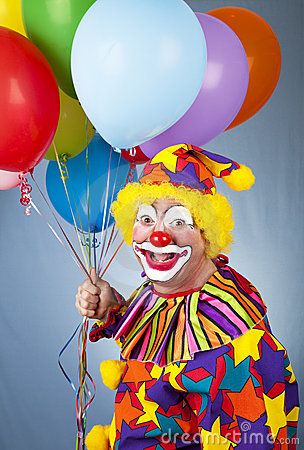 Happy Clown With Balloons Stock Images - Image: 13689634 Phillip Morris, from Morris Costumes. Carnival Clown, Clown Balloons, Clown Images, Happy Clown, Circus Clowns, Creepy Clowns, Happy Balloons, Clown Paintings, Horror Photos