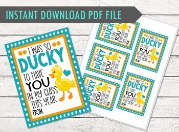 Lucky Ducky, Welcome Students, Lucky Duck, Southern Design, Birthday Tags, Class Gift, End Of School, The New School, New School Year