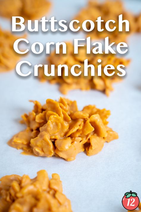 Butterscotch Cornflake Crunchies | 12 Tomatoes Cornflake Butterscotch Cookies, Butterscotch Cornflake Clusters, Cornflakes Treats, Cornflake Crunchies, Butterscotch Crunchies, Cornflakes Recipes, Cornflake Candy, Cornflake Recipes, Ball Food