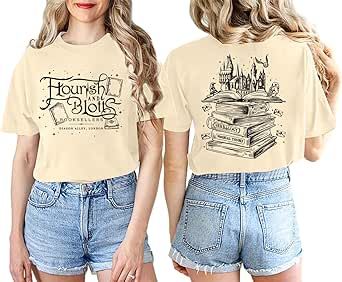 Flourish And Blotts, Harry Potter Graphic Tees, Book Wizard, Wizard Costume, Costume Clothes, Magical Book, Book Tshirts, Theme Parties, Print Book