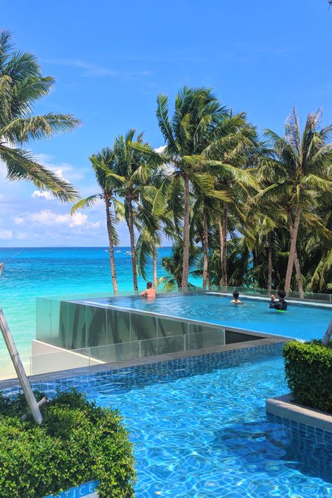 The Henann Crystal Sand Resort has one of the best rooftop pools and dining on the island with a view overlooking Boracay beach. Rooftop Pools, Boracay Beach, Boracay Hotels, Boracay Philippines, Boracay Island, Rooftop Pool, Boracay, Bucket List Destinations, Best Resorts