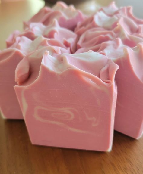 By ShellyAllisonSoapery Pink Soap Aesthetic, Seashell Soap, Hibiscus Soap, Rose Bar Soap, Pink Soap, Pumice Stone, Artisan Soap, Cold Process, Facial Cleanser