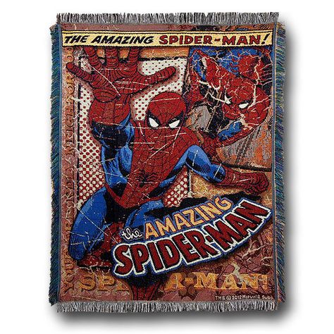 Spider-Man Classic Comic Rug Vintage Spiderman, Mens Bedroom Decor, The Amazing Spider Man, Tapestry Blanket, Amazing Spider Man, Kids Gear, Classic Comics, Comic Collection, Amazing Spider