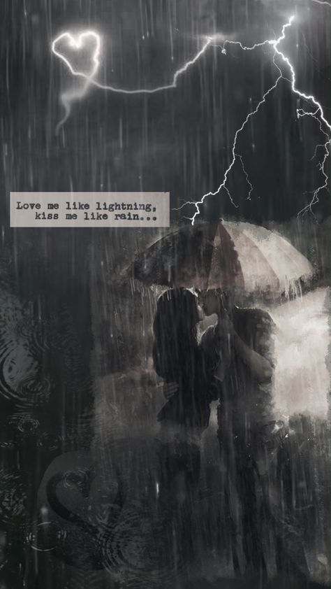 #rain #thunder #lightning #light #black #grey #darkacademia #dark #love #romance #couple #art #foryou #fyp #shufflefyp #heart #hearts Love In Rain Aesthetic, Dark Academia Kiss, Dark Romance Art Couple, Rain Romance, Rain Thunder, Fantasy Things, Romance Couple, Night Rain, The Moon Is Beautiful