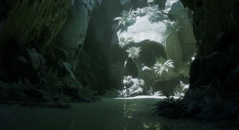 ArtStation - Skull Series #1: Skull Cave, Jack McKelvie Skull Cave, Landscape Study, Samurai Jack, Drawing Inspo, The Skull, Animation Background, Hard Surface, Fantasy Inspiration, Reference Photos