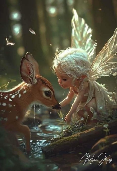 Faery Art, Mythical Creatures Fantasy, Elves And Fairies, Beautiful Angels Pictures, Fairy Dragon, Fairy Pictures, Fairy Artwork, Cute Fantasy Creatures, Baby Fairy