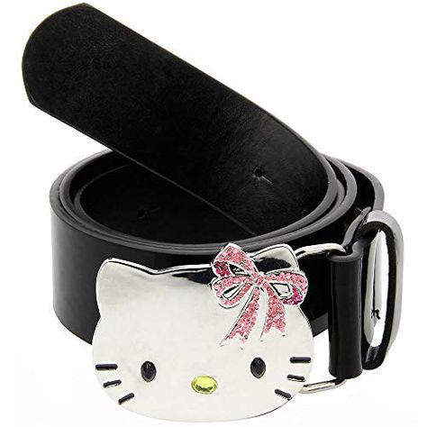 Hello Kitty Deluxe Quality PU Leather Belt Range. Hello Kitty Belt, Hello Kitty Fashion, Black Hello Kitty, Strawberry Soda, Y2k Hello Kitty, Kitty Aesthetic, Xmas Wishlist, It Cosmetics Concealer, Beach Icon