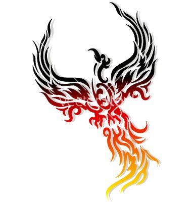 Mythical phoenix bird vector Phoenix Bird Meaning, Phoenix Tattoo Women, Rising Phoenix Tattoo, Phoenix Bird Tattoos, Phönix Tattoo, Vogel Tattoo, Bird Stencil, Phoenix Tattoo Design, Fire Tattoo