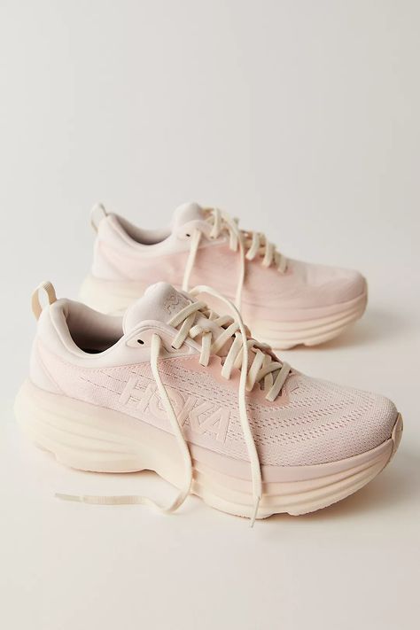 HOKA® Bondi 8 Sneakers | Free People Free People Hoka Shoes, Hoka Shoes Bondi 8, Hoka Boots, Hoka Outfit, Hoka Shoes Woman, Created Colorful, Cute Running Shoes, Hoka Bondi 8, Hoka Shoes