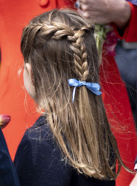 Medium Size Braids, Plaited Hair, Elsa Hair, Cardiff Castle, Royal Family Portrait, Side French Braids, Pulled Back Hairstyles, Plaits Hairstyles, Hairstyle Inspiration