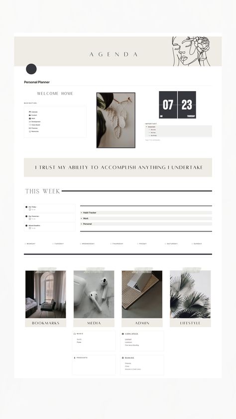 Notion Template Inspiration, Notion Dream Life Template, Notion Aesthetic Minimalist, Best Notion Template, Notion Template Design, Notion Dashboard Ideas Minimalist, Minimalist Notion Dashboard, Notion Template Ideas Minimalist, Minimalistic Notion