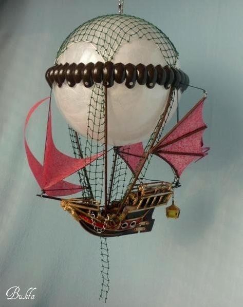 Décor Steampunk, Steampunk Light, Balloon Lamp, Steampunk Airship, Steampunk Decor, Bohol, Steampunk Art, Diy Lamp, Air Balloons