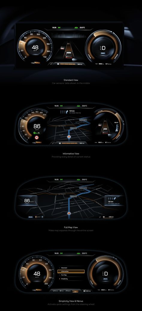 Wall Mounted Pc, Tech Gadgets Technology, Car Ui, Digital Dashboard, Dashboard Car, Digital Gauge, Affinity Designer, Instrument Cluster, Motorcycle Design