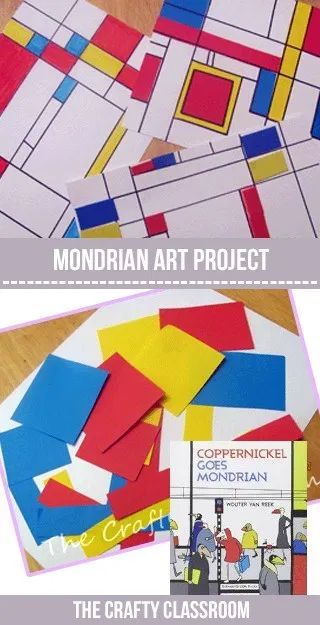 Mondrian Art Project for Kids Primary Color Art Projects, Color Art Projects, Primary Color Art, Mondrian Art Projects, Colorful Art Projects, Mondrian Art, Art Videos For Kids, 4th Grade Art, Art Projects For Kids