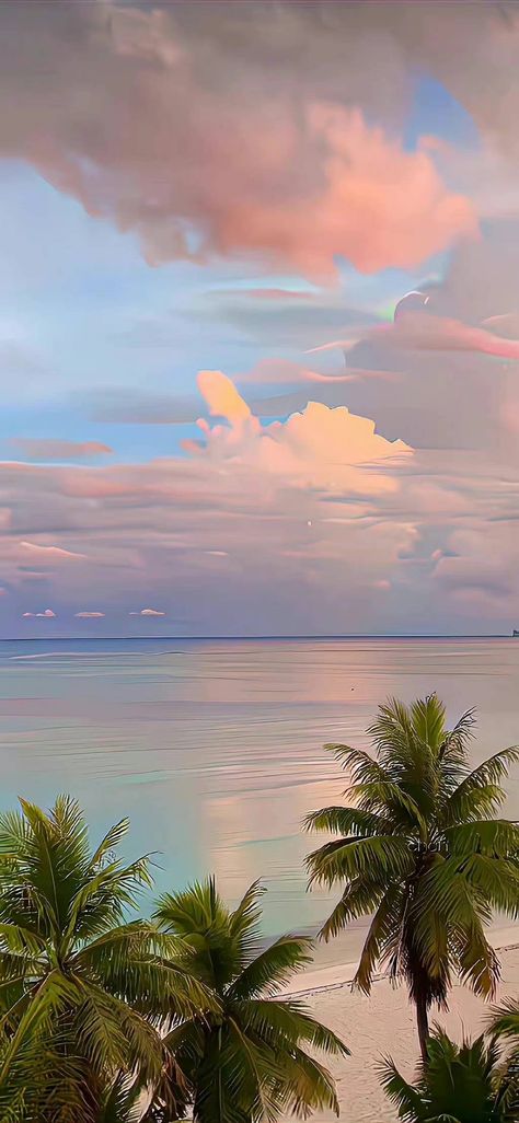 Nature Aesthetic Pictures, Tropical Wallpaper, Pretty Landscapes, Beach Wallpaper, Sun Sets, A Breath Of Fresh Air, Summer Wallpaper, Sunset Pictures, Aesthetic Pink