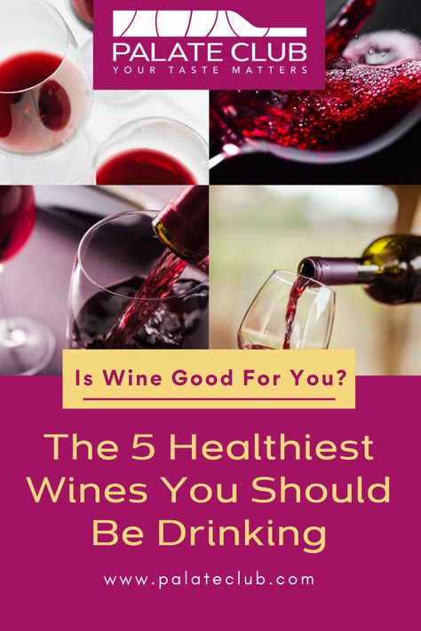 Is wine good for you? You bet it is! The trick is to drink wine in moderation and stick to red wine over white wine. Learn why Pinot Noir, Merlot, Cabernet Sauvignon, Grenache, and Malbec are some of the healthiest red wines you can drink here. Healthy Wines To Drink, Healthy Red Wine, Low Calorie Wine, Grenache Wine, Red Wine Drinks, Healthy Wine, Types Of White Wine, Types Of Red Wine, Wine Lifestyle