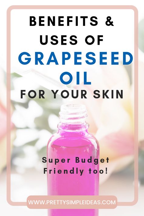 Benefits of Grapeseed Oil For Your Skin! Grapeseed Oil Uses, Grapeseed Oil Benefits, Herbal Benefits, Carrier Oils For Skin, Grapes Benefits, Facial Routine, Grape Seed Oil, Natural Beauty Routine, Natural Beauty Secrets