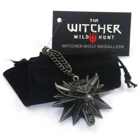 Witcher Medallion, Funny Creative Halloween Costumes, Wolf Pendant Necklace, The Wild Hunt, The Witcher Wild Hunt, The Witcher Geralt, Character Wardrobe, Wolves Pendants, Alphabet Necklace