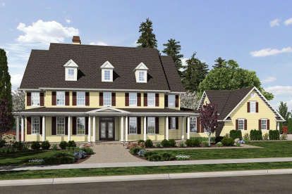 Page 20 of 92 for Luxury House Plans | Elegant Home & Floor Designs Colonial Style House Plans, Colonial House Plans, Colonial Farmhouse, In-law Apartment, Farmhouse Floor Plans, Farmhouse House, Family House Plans, House Plans Farmhouse, Country House Plans