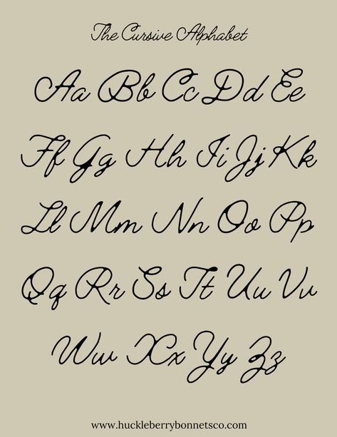 Script Fonts Abc Fonts Cursive, Cool Alphabet Letters Design, Cursive Title Ideas, Cute Cursive Alphabet, Calligraphy Alphabet Fountain Pen, Cute Cursive Font Alphabet, Cursive Abc Chart, Alphabet In Cursive Letters, Uppercase Cursive Alphabet