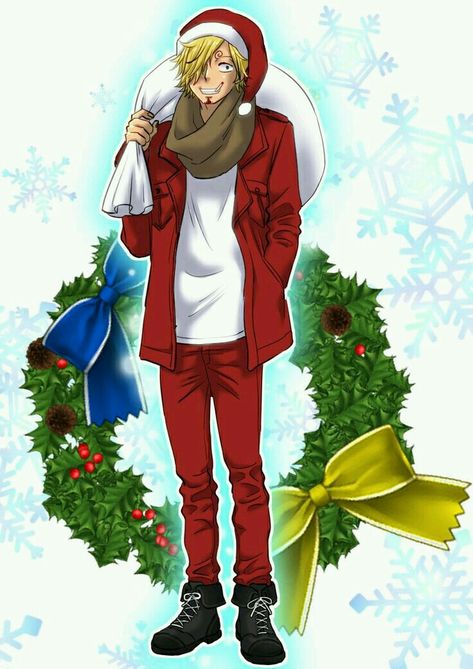 Sanji Christmas, Sanji Vinsmoke, One Piece Anime, Me Me Me Anime, Anime Art, One Piece, Zelda Characters, Christmas, Anime