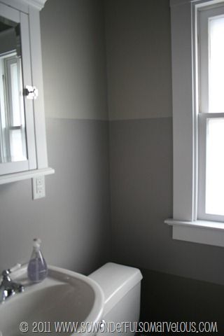 Behr Elephant Skin on the bottom two feet, then Behr Cathedral Gray in the middle three feet, then Behr Graceful Gray on the top & the ceiling. Downtown Gray Behr Paint, Behr Graceful Gray, Behr Elephant Skin, Basement Gameroom, Elephant Skin, Condo Decor, Hood Canal, Paint Inspiration, Behr Paint