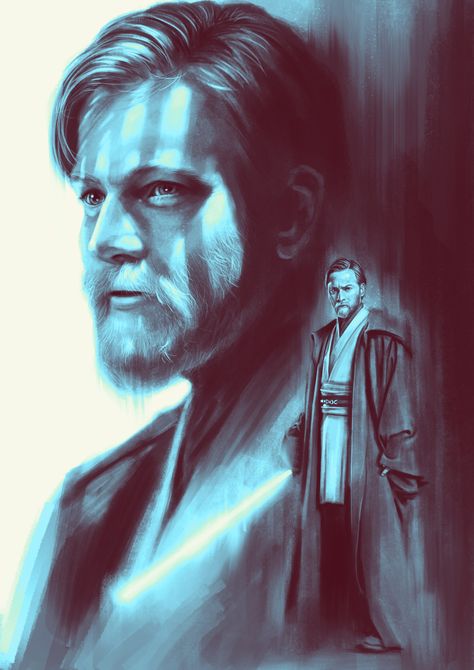 Oni Wan Kenobi, Kenobi Fanart, Mando Art, Obi Wan Kenobi Art, Binary Sunset, Obiwan Kenobi, Jedi Art, General Kenobi, Alec Guinness