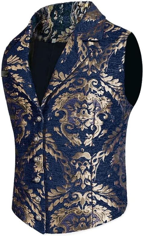 Mens Victorian Waistcoat Steampunk Jacquard Brocade Suit Vest Renaissance Gothic:
"Jacquard Polyester Blend vest with gold embroidery. Features six buttons, a V-neck, and adjustable belt. Suitable for all seasons and various occasions. Size chart provided for accurate fit. ✨ #MensFashion" Red Suit Vest, Victorian Waistcoat, Brocade Suits, Steampunk Vest, Gothic Party, Gothic Floral, Victorian Blouse, Corset Vest, Dress Vest