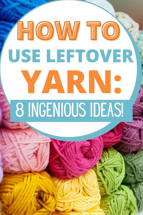 Knitting With Leftover Yarn, How To Make Rope From Yarn, Extra Yarn Projects, Yarn Leftovers Ideas, Wool Diy Ideas, Stuff To Make With Yarn, Crochet Thread Ideas, Christmas Crafts With Yarn, Loopy Yarn Projects Easy