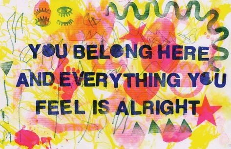 Justseeds | You Belong Here You Belong Here Mural, You Belong Here, Belong Quotes, Community Cafe, Welcoming Sign, Art Room Posters, Big Magic, Riot Grrrl, Risograph Print