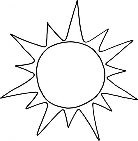 Free Printable Sun Coloring Pages for Kids Sun Outline, Sun Clip Art, Sun Template, Sun Coloring Pages, Pictures Of The Sun, Images Of Sun, Moon Coloring Pages, Sun Drawing, Star Coloring Pages