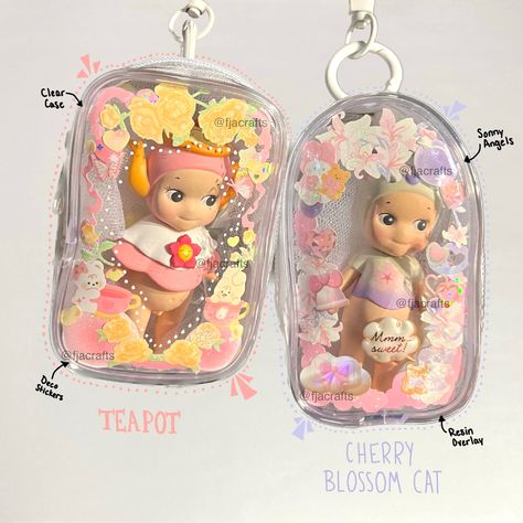 Sonny Angel Case Keychain, Sonny Angel Bag Charm, Sonny Angel Carrying Case, Sonny Angel Pouch, Sonny Angel Keychain, Sony Angel, Angel Keychain, Angel Bag, Purple Cute