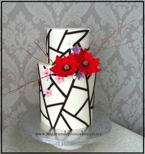 Geometric Asymmetric Wedding Cake  by Mel_SugarandSpiceCakes - http://cakesdecor.com/cakes/257600-geometric-asymmetric-wedding-cake Geometric Cake Design, Geometric Cake, Peppa Pig Cake, Pig Cake, Cartoon Cake, Magic Cake, Modern Wedding Cake, Cake Pictures, Elegant Cakes