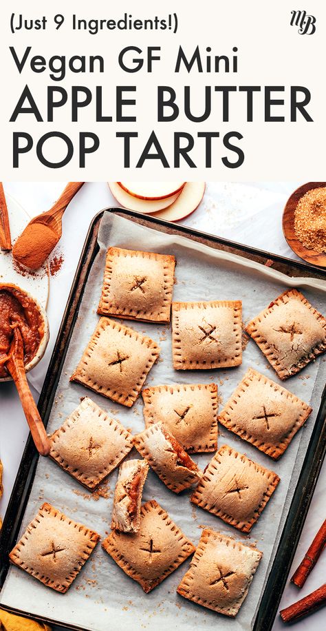 Vegan Poptarts, Bake Breakfast, Poptart Recipe, Apple Pop, Sorghum Flour, Minimalist Baker, Apple Season, Coconut Whipped Cream, Gluten Free Treats