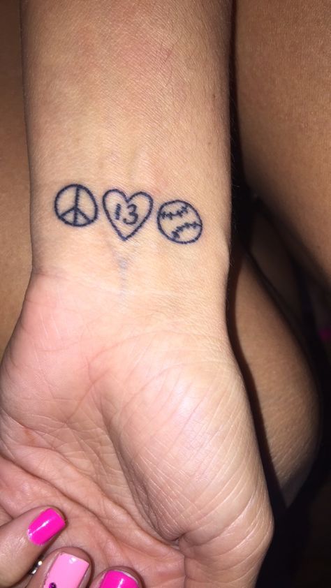 So in love with my new softball tattoo!! Baseball Mom Tattoo Ideas, Small Baseball Tattoo, Softball Tattoos For Women, Baseball Tattoo Ideas For Women, Softball Tattoo Ideas, Softball Tattoos, Baseball Tattoo, Baseball Nails, Baseball Tattoos