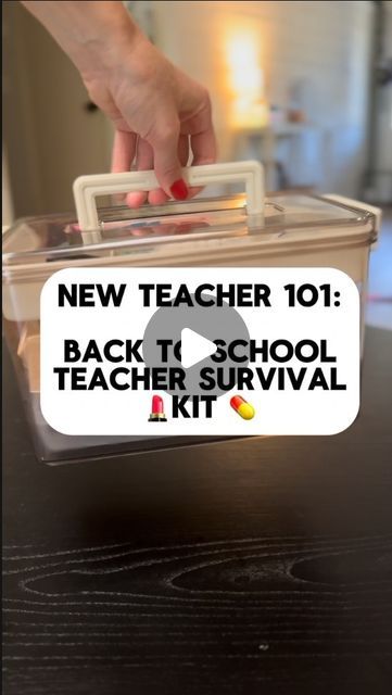 Marie Morris on Instagram: "New Teacher 101: Back to School Teacher Survival Kit

New items that I actually spent money on:
Container (TikTok Shop)
Deodorant
Eye drops
Gum & Mints
Snacks

The rest came from home! No need to spend a ton of money!!

#backtoschool #teacher101 #newteacher #englishteacher #teacherlife #highschoolteacher #teachermom #millenialteacher #middleschoolteacher" Teacher Emergency Kit, Teacher Survival Kit, School Survival Kits, Survival Kit For Teachers, Teacher Survival, New Teacher, Tiktok Shop, School Survival, Middle School Teachers